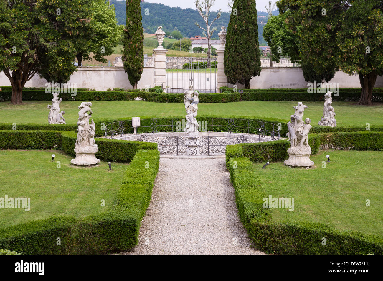 Montecchio Maggiore(Vicenza, Veneto, Italy) - Park der Villa Cordellina Lombardi, gebaut im 18. Jahrhundert Stockfoto