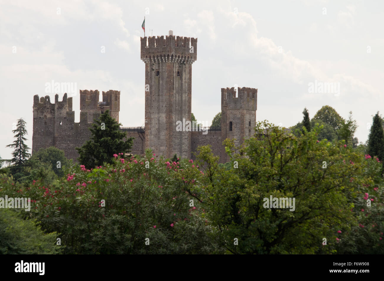 Valeggio Scaliger Burg Stockfoto