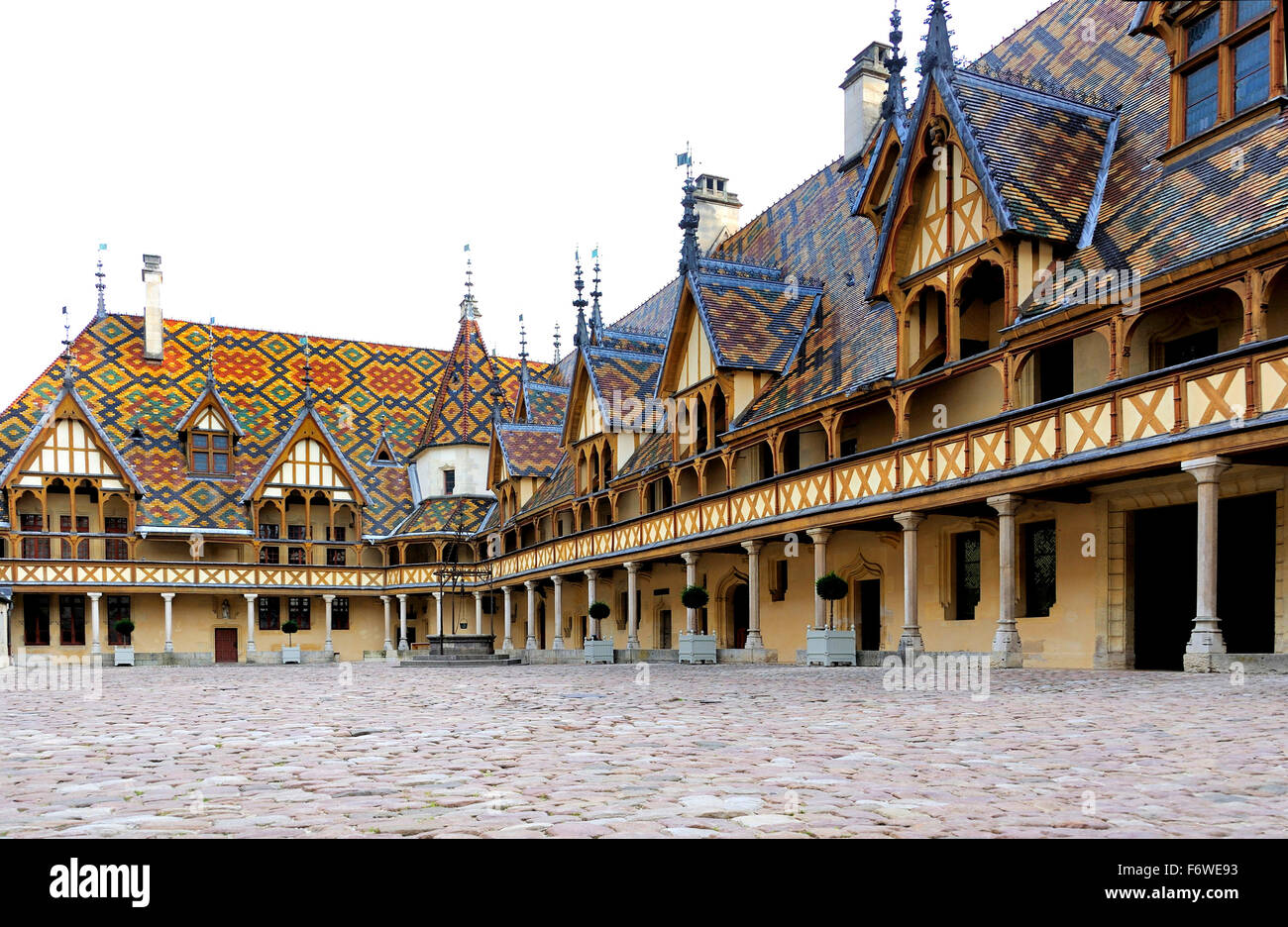 Beaune, Hotel-Dieu De Lyon, Frankreich, Krankenhaus, Außenaufnahme Stockfoto