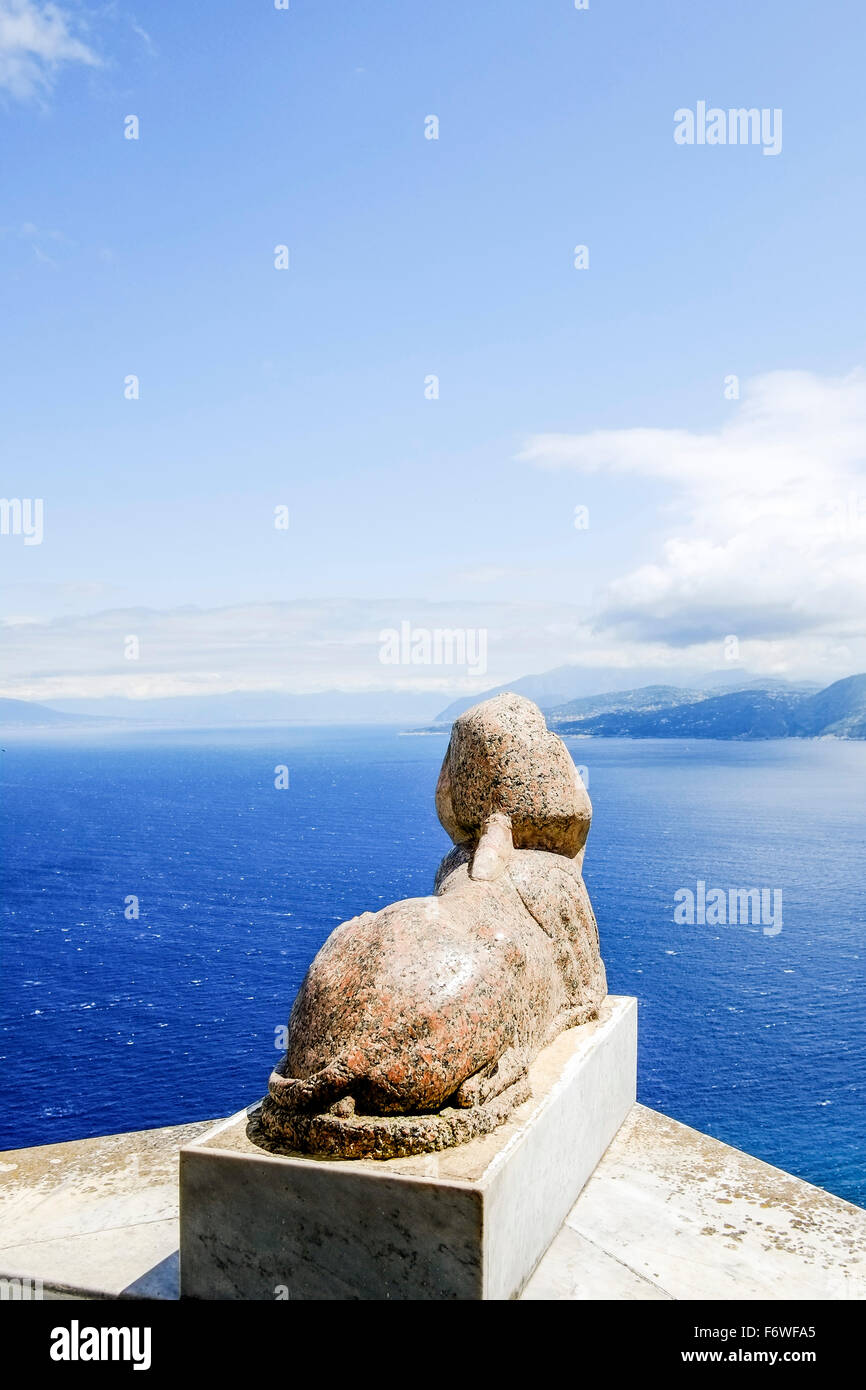 Sphinx, Villa San Michele, Capri, Kampanien, Italien Stockfoto