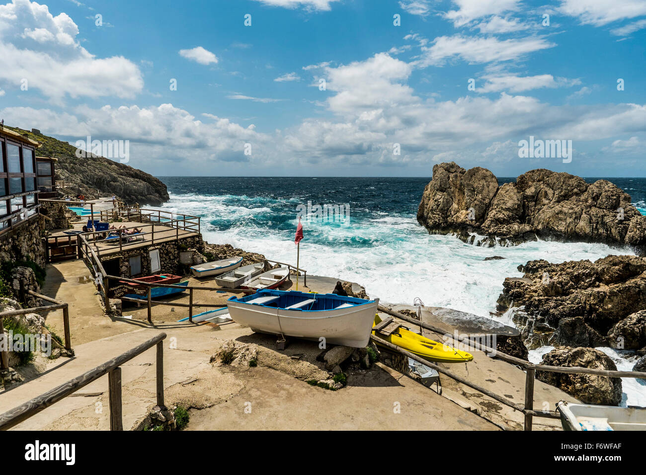 Lido del Faro Punta Carena, Anacapri, Capri, Kampanien, Italien Stockfoto