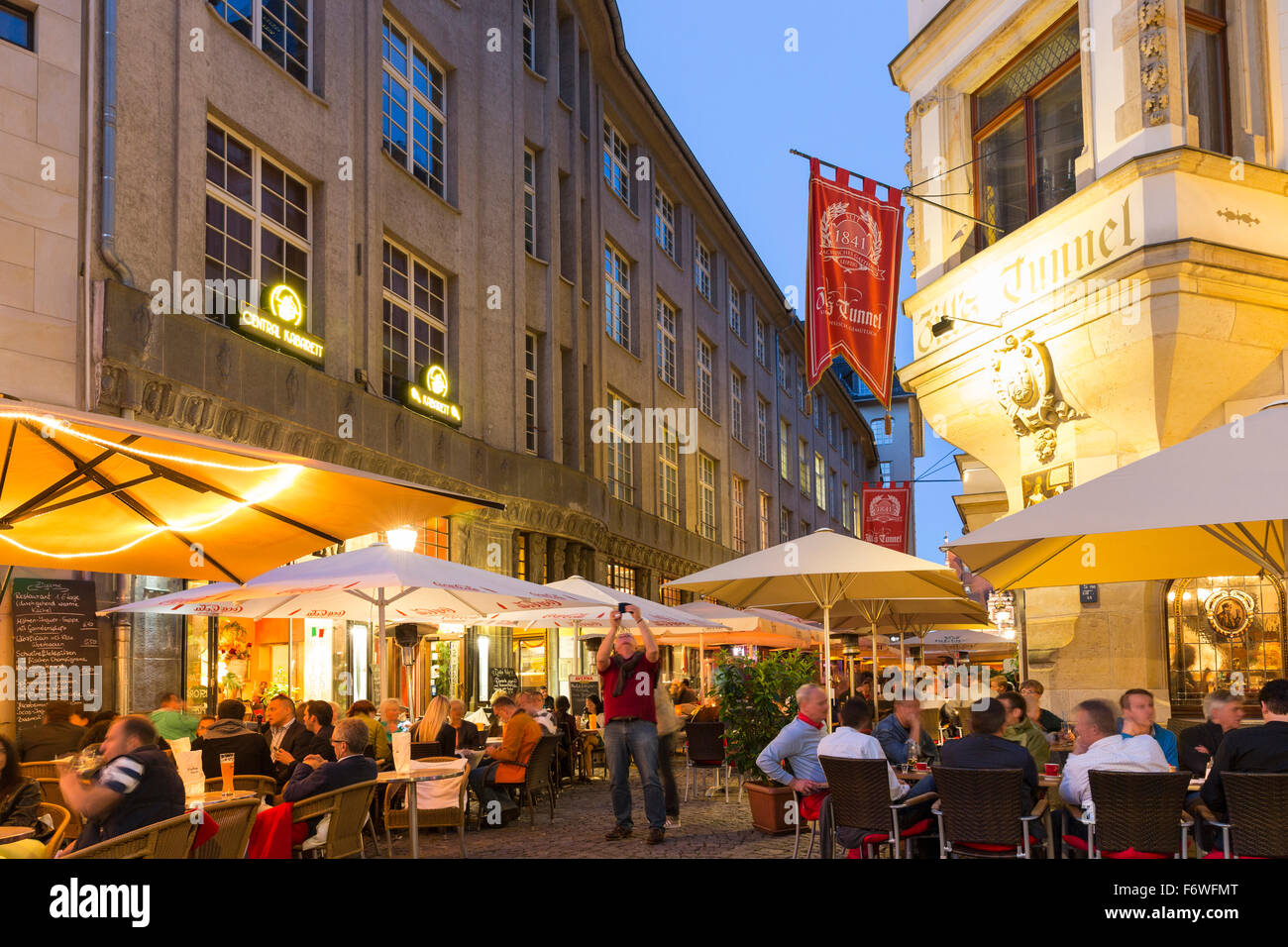 Pub Bezirk Gastronomie, Leipzig, Sachsen, Deutschland Stockfoto