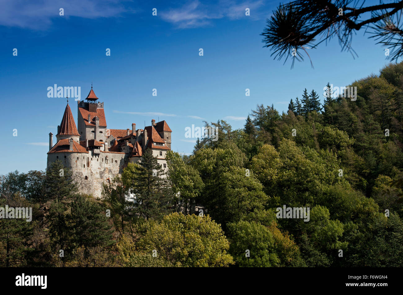 Das Schloss Bran, Kleie, Siebenbürgen, Rumänien Stockfoto