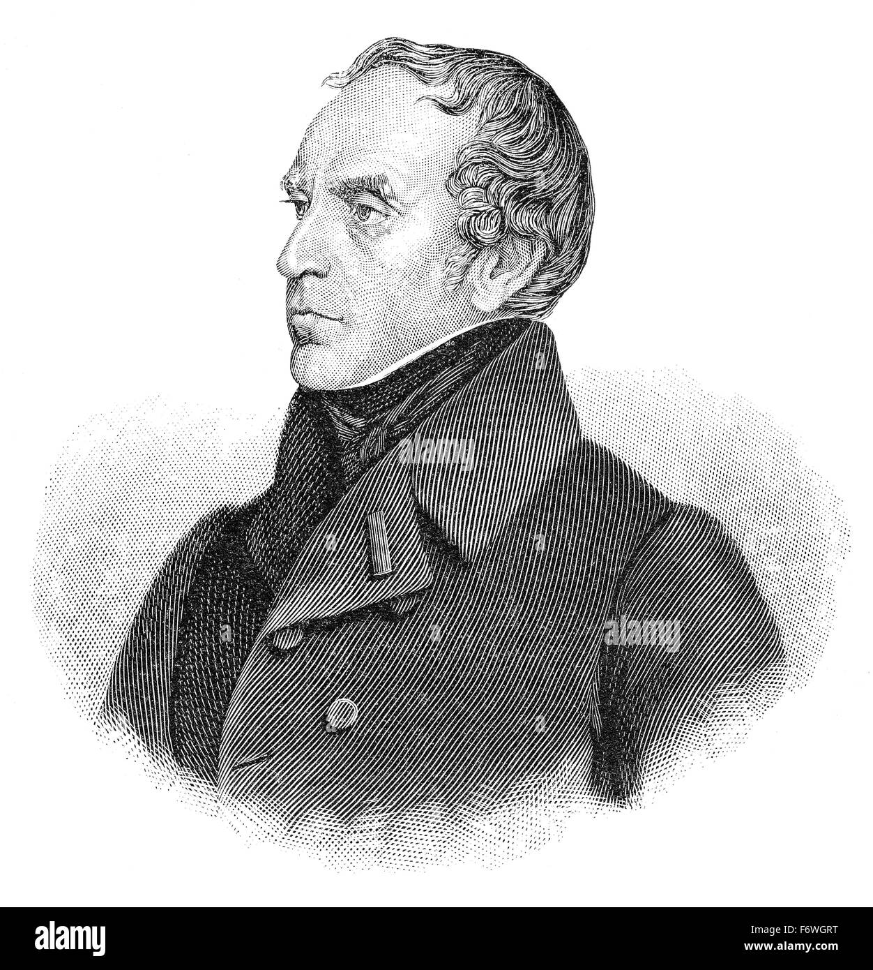 François Pierre Guillaume Guizot, 1787-1874, ein französischer Historiker, Redner und Staatsmann Stockfoto