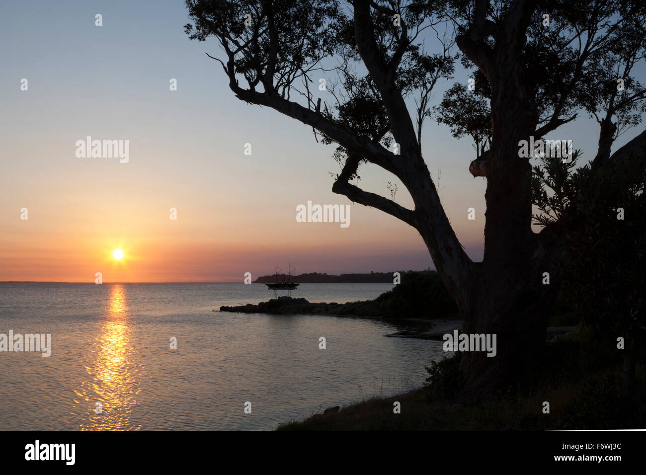 Sonnenuntergang am See König, Metung, Victoria, Australien Stockfoto