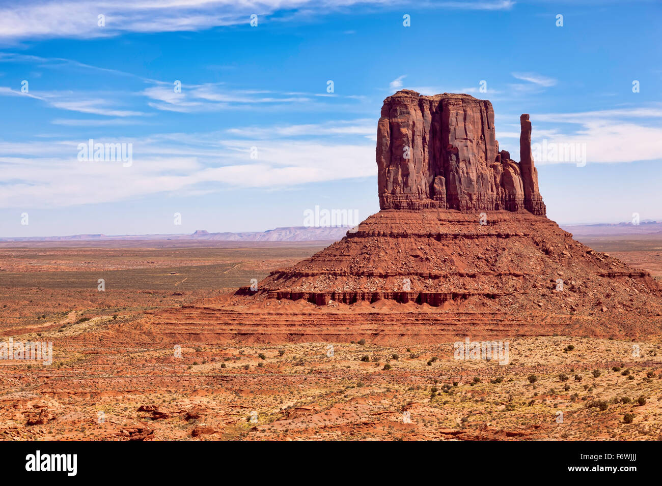 Landschaft des Monument Valley Arizona-Utah, USA; Amerika, Colorado Plateau Monument Valley Navajo Tribal Park, John Ford Point Stockfoto
