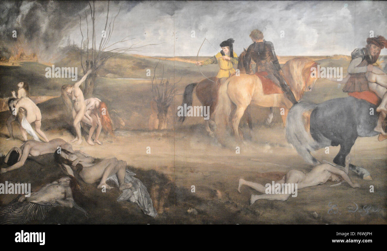 Edgar Degas - Scène de Guerre au Moyen-Age Stockfoto