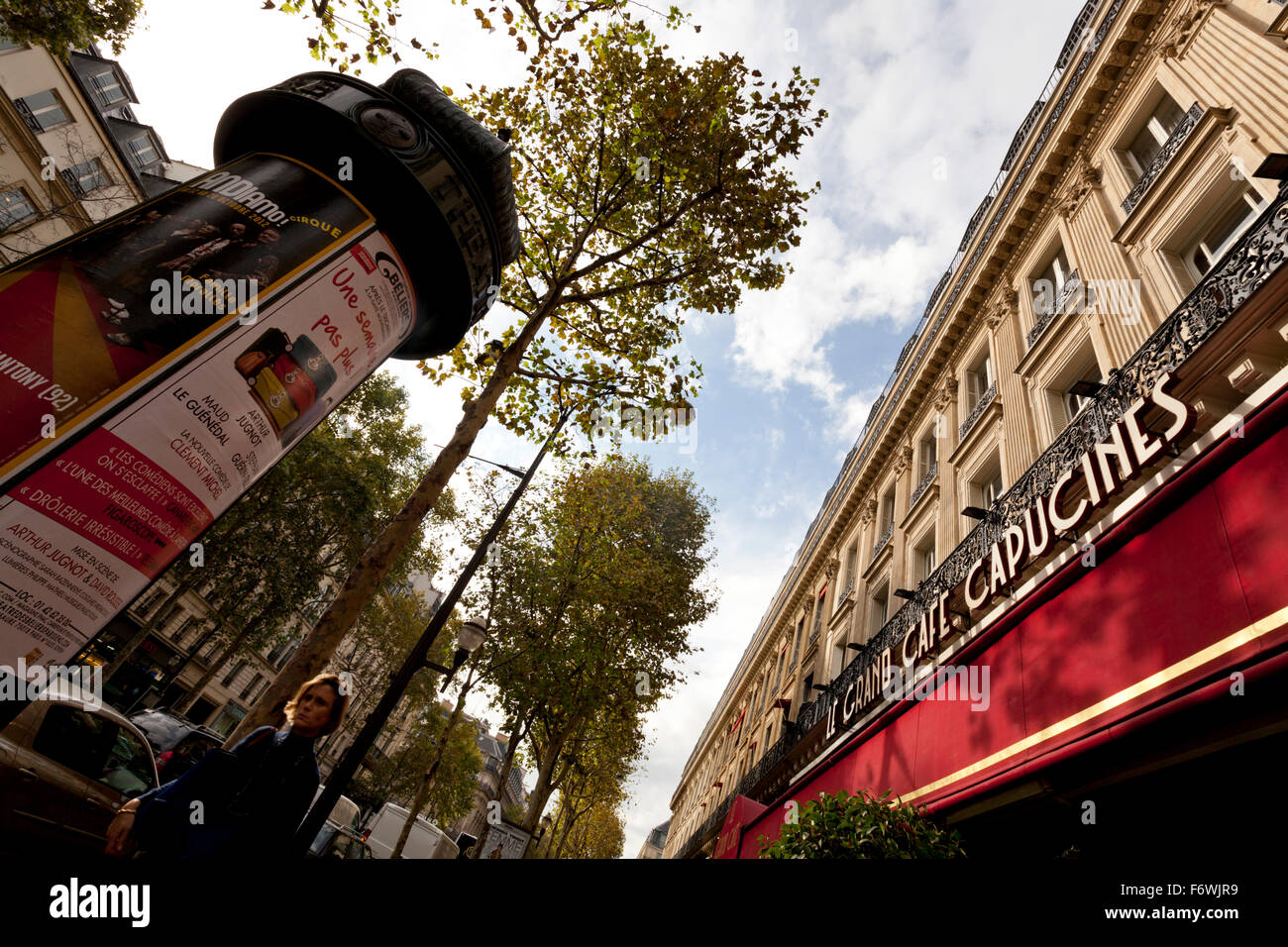 Das Grand Cafe Capucines am Boulevard des Capucines in Paris, Frankreich Stockfoto