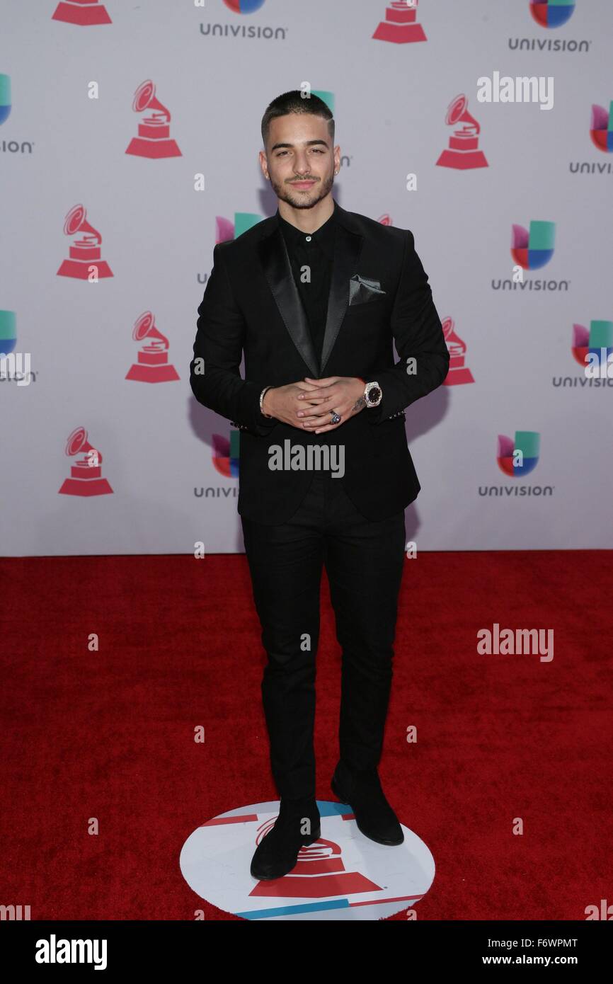 Las Vegas, NV, USA. 19. November 2015. Maluma im Ankunftsbereich für 16. Annual Latin GRAMMY Awards - Ankünfte 3, MGM Grand Garden Arena, Las Vegas, NV 19. November 2015. Bildnachweis: James Atoa/Everett Collection/Alamy Live-Nachrichten Stockfoto