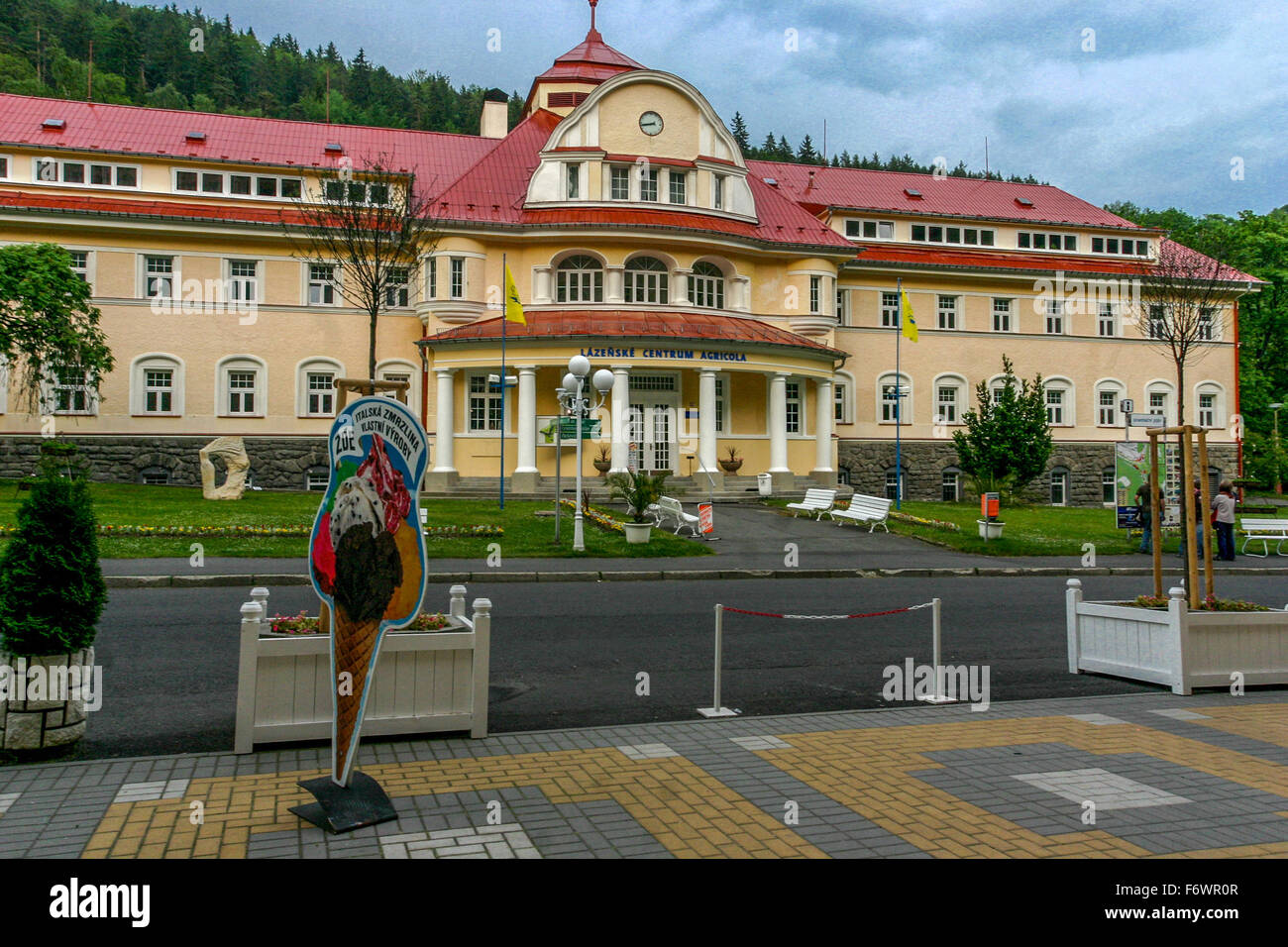 Jachymov Kurhaus in der Stadt, Tschechische Republik Stockfoto