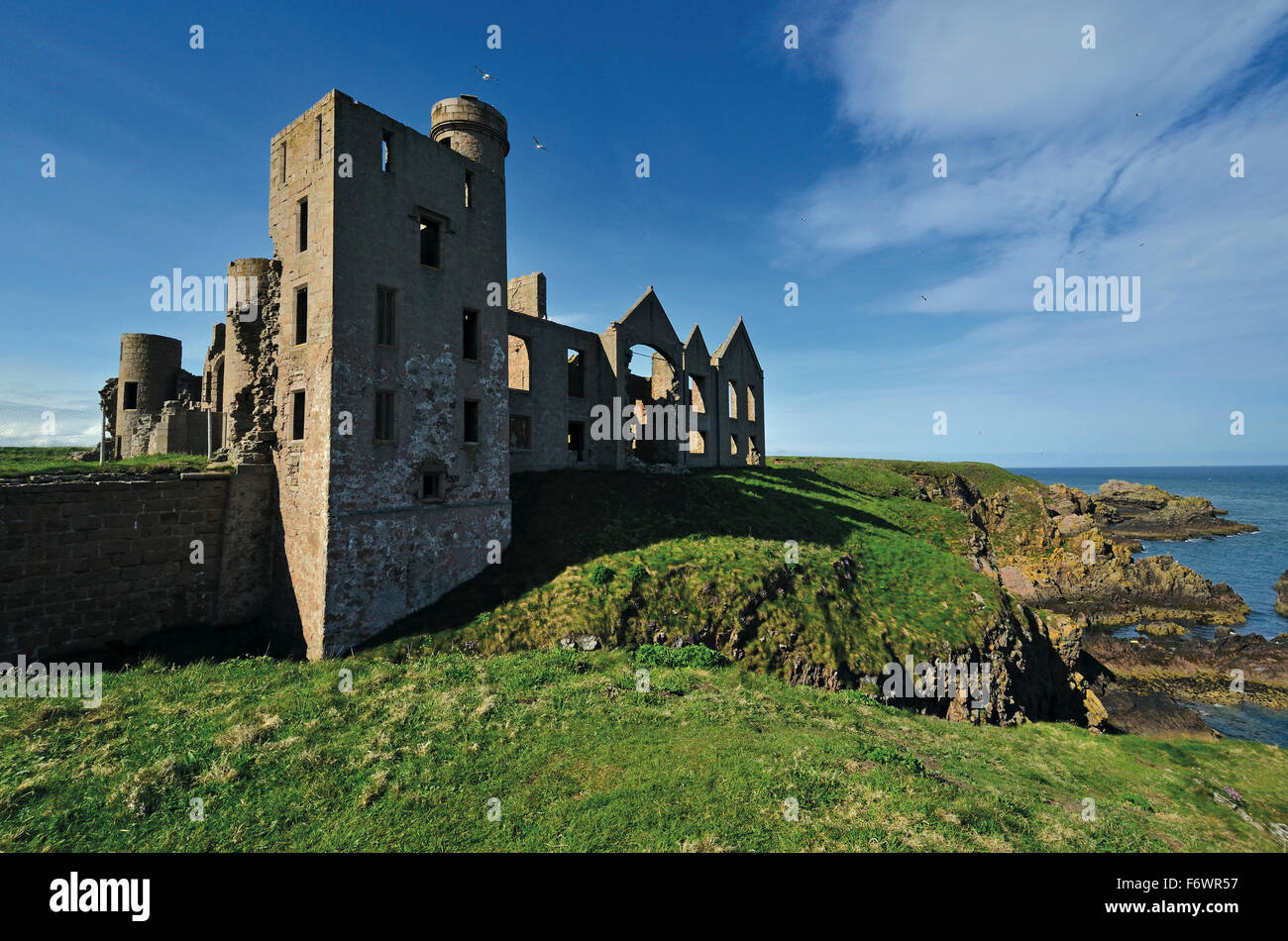 Neue Slains Castle, Aberdeenshire, Schottland, Großbritannien Stockfoto