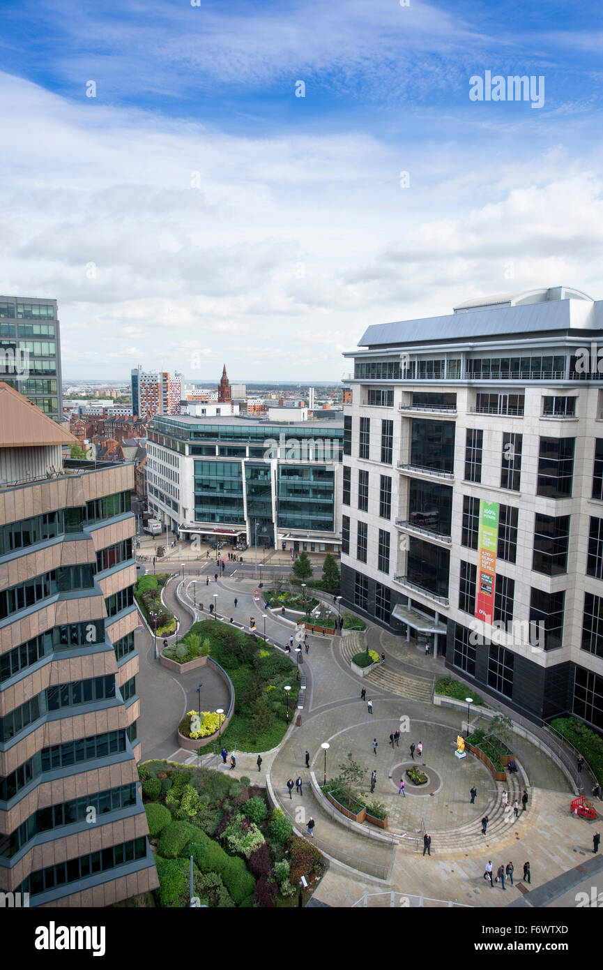 Neue Entwicklungen in Birmingham wie Nr. 1 Colmore Square (rechts) Stockfoto