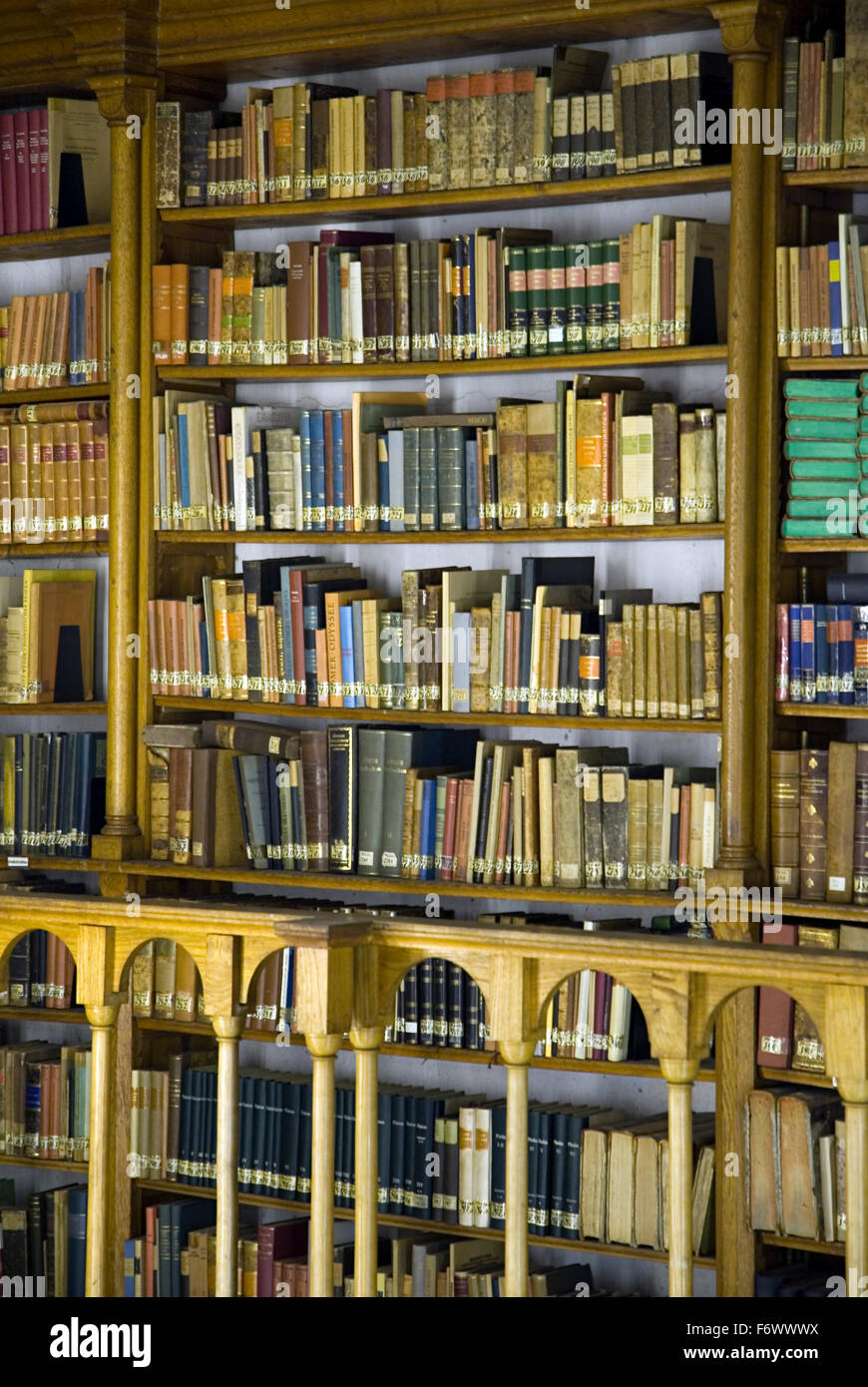 Historische, handgeschriebene biblischen Skript in ein Kloster-Bibliothek, Deutschland, Europa Stockfoto