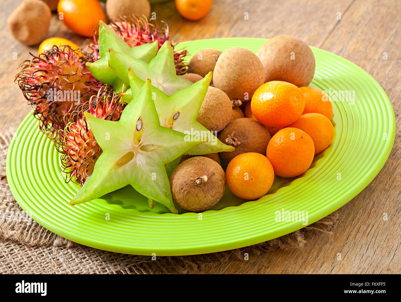 Tropische Früchte in Thailand Stockfoto