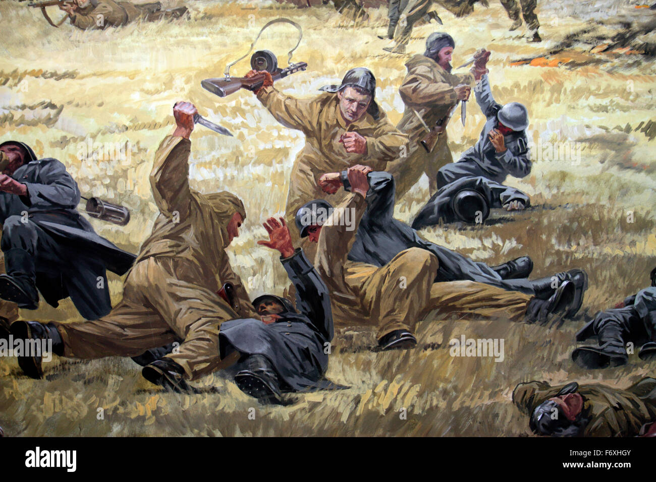 Typische Anzeige Diorama im Museum des großen Vaterländischen Krieges, Moskau Russland Park Pobedy (Siegespark). Stockfoto