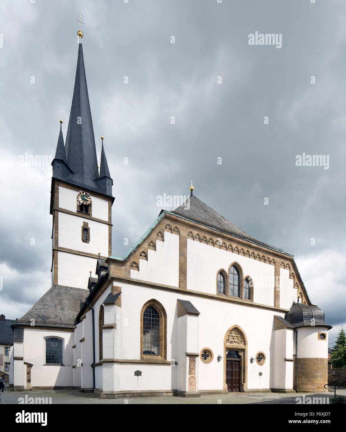 Katholische Pfarrkirche Kirche von St. Kilian und Georg, Bad Staffelstein, obere Franken, Bayern, Deutschland Stockfoto