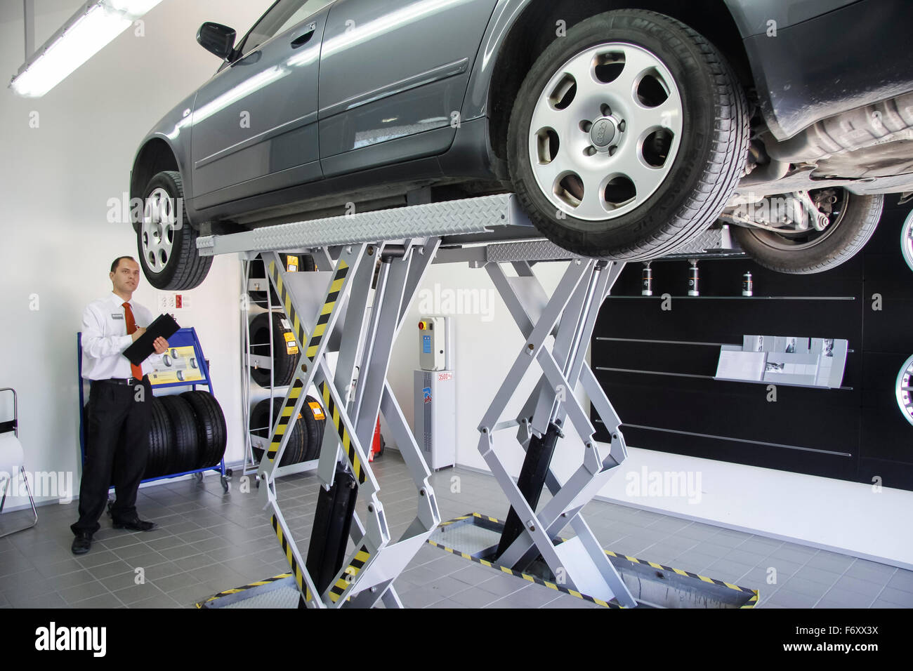 Autowerkstatt Stockfoto