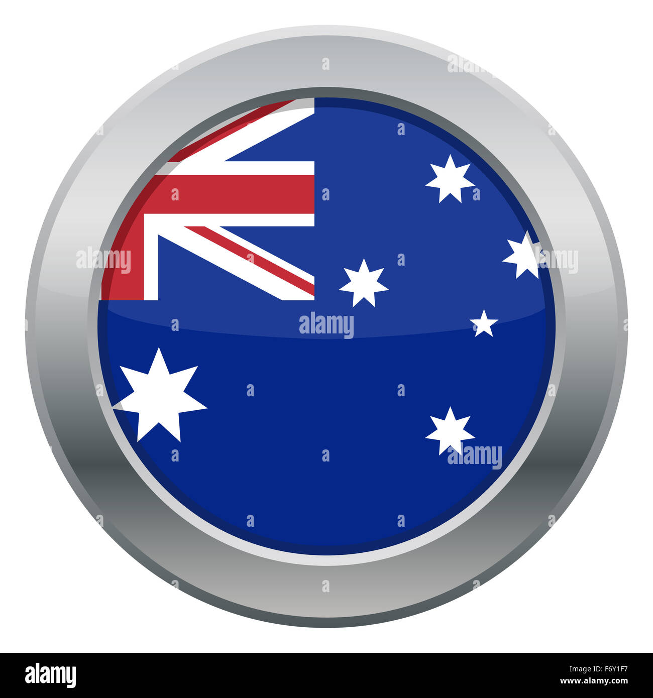 Ein Australien-Symbol auf einem weißen Hintergrund isoliert Stockfoto