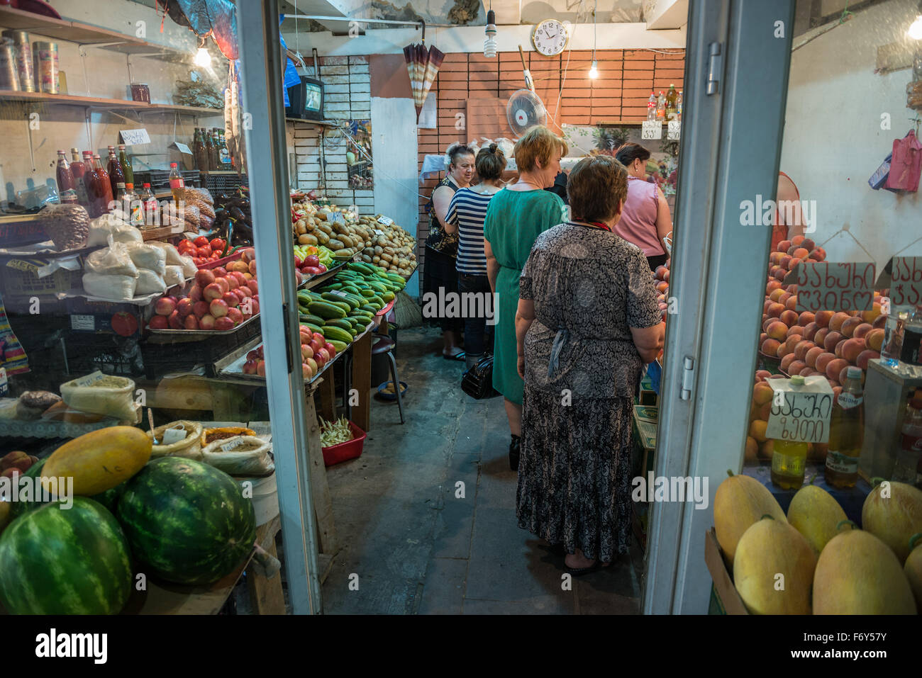Gemüsehandel in Tiflis, der Hauptstadt Georgiens Stockfoto