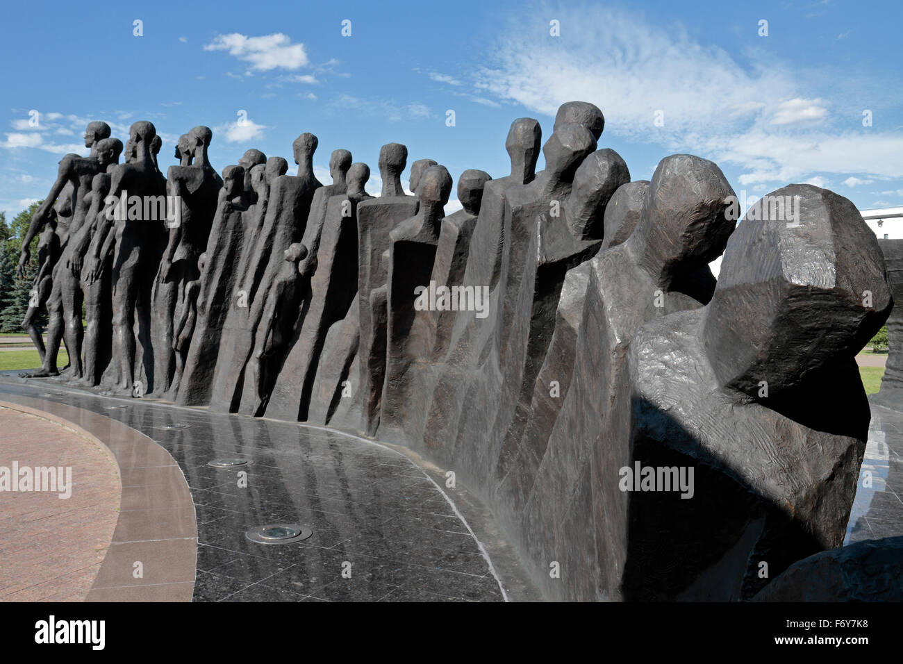 Die "Tragödie der Nationen" Denkmal, (Holocaust-Mahnmal) im Park Pobedy (Park des Sieges), Moskau, Russland. Stockfoto