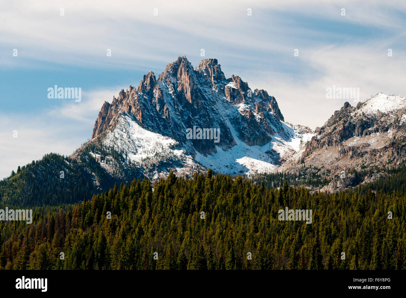 Mount Heyburn in der Sawtooth Mountains in Idaho Stockfoto