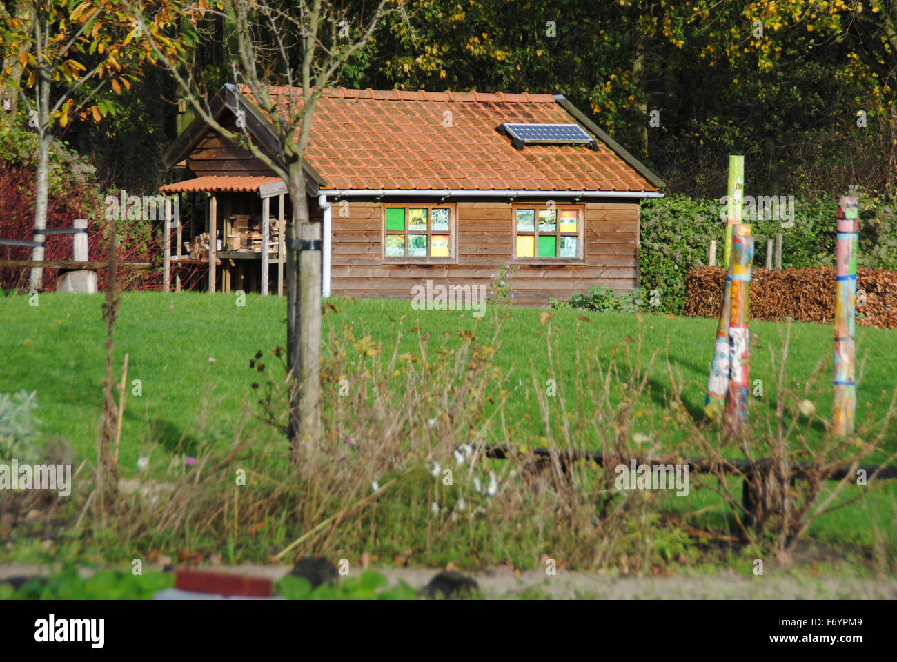 Hänsel und Gretel Hütte im park Stockfoto