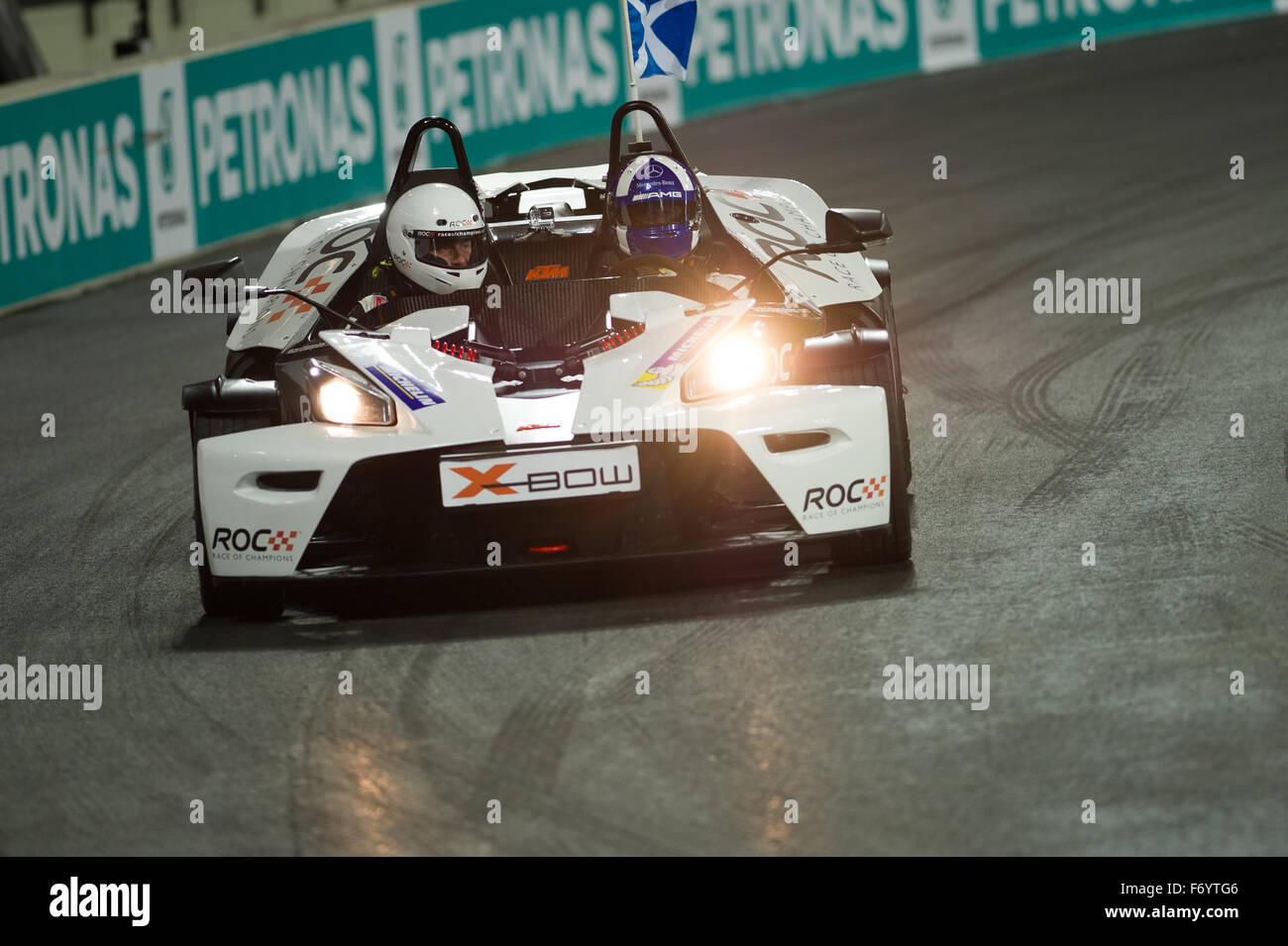 London, UK. 21. November 2015. David Coulthard (Großbritannien) fährt während des Race Of Champions im The Stadion am Queen Elizabeth Olympic Park am 21. November 2015 in London, Vereinigtes Königreich. Bildnachweis: Scott Dennis/Alamy Live-Nachrichten Stockfoto