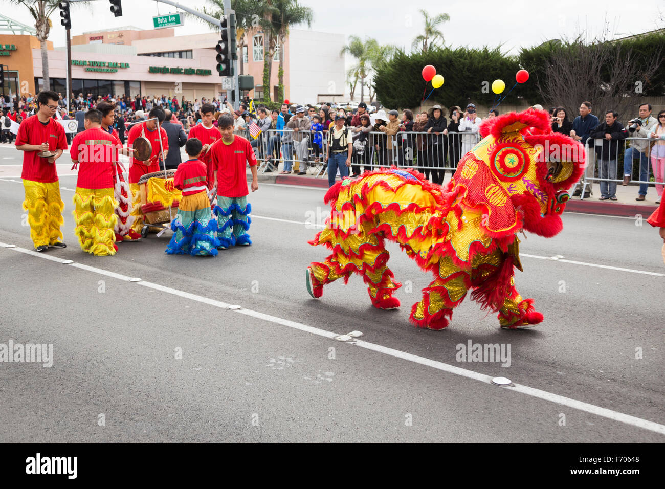 Orange County, City of Westminster, Southern California, USA, 21. Februar 2015, Little Saigon, Vitenamese-amerikanischen Gemeinschaft, TET Parade feiert Tet Lunar New Year Stockfoto