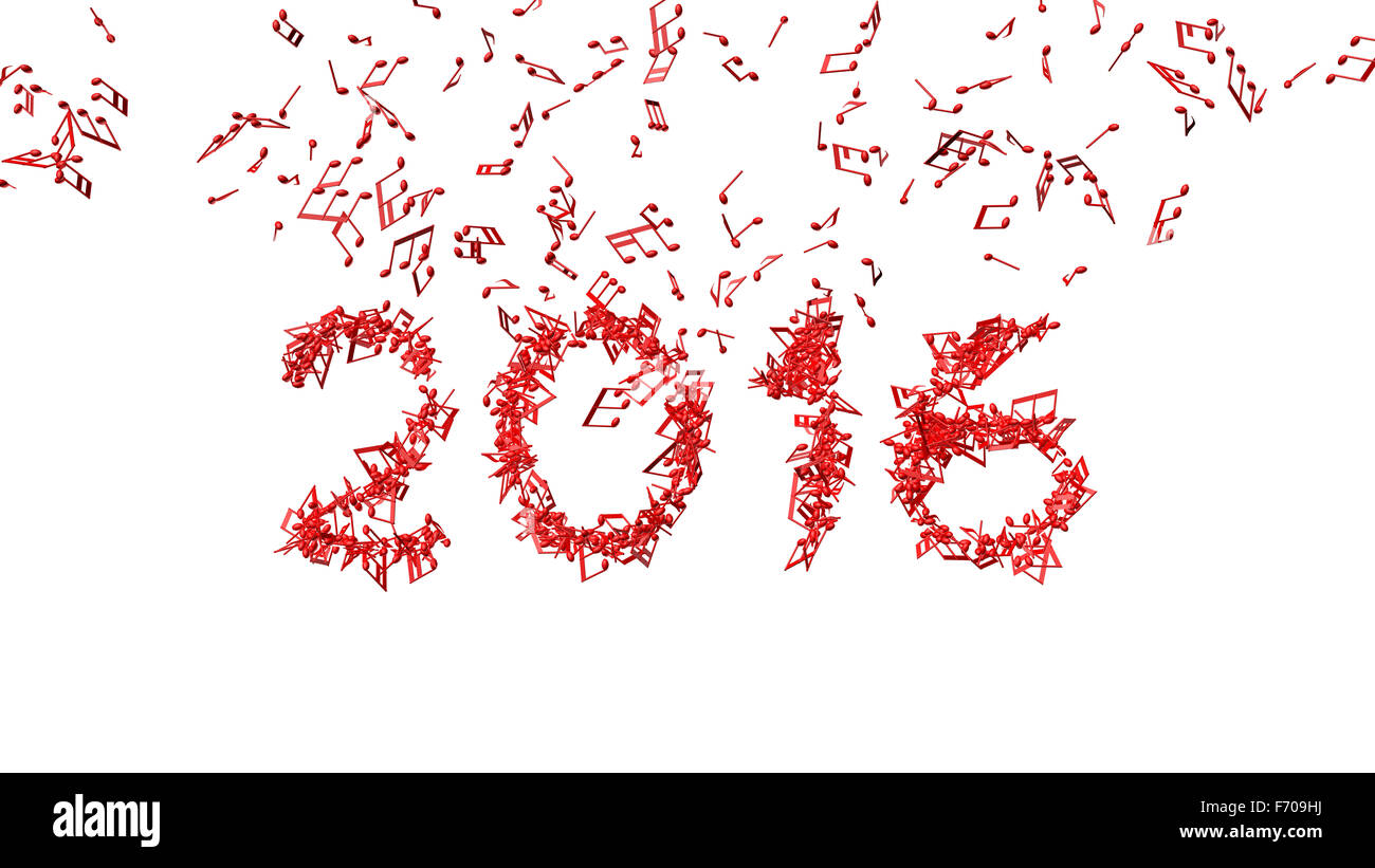 Neues Jahr 2016 aus den Notizen gemacht Stockfoto