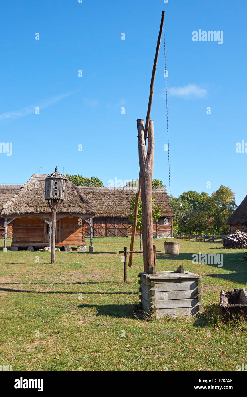 Das Museum der Landschaft Masowien in Sierpc, Polen. 19. Jahrhundert Bauerndorf. Stockfoto