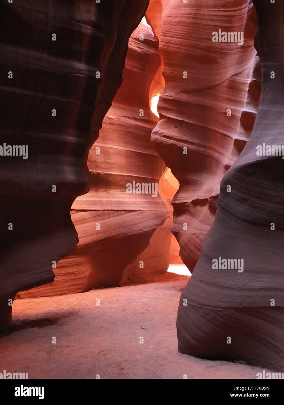 Antelope Canyon Mittag Farbtöne Stockfoto