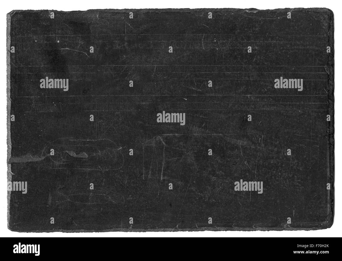 Antike Schiefer Tafel mit Linien und geschliffene Kanten Stockfoto
