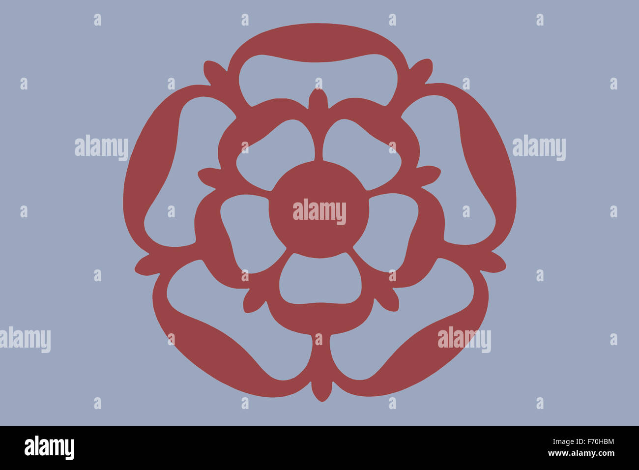 Tudor rose oder union-rose illustrierte Stockfoto