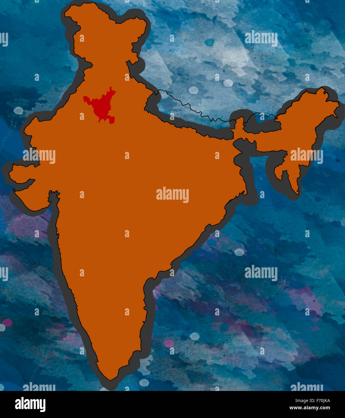 Abbildung, Andhra Pradesh Lage Karte, Indien, Asien Stockfoto