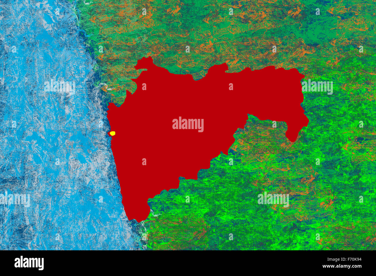 Abbildung, Maharashtra Lage Karte, Indien, Asien Stockfoto