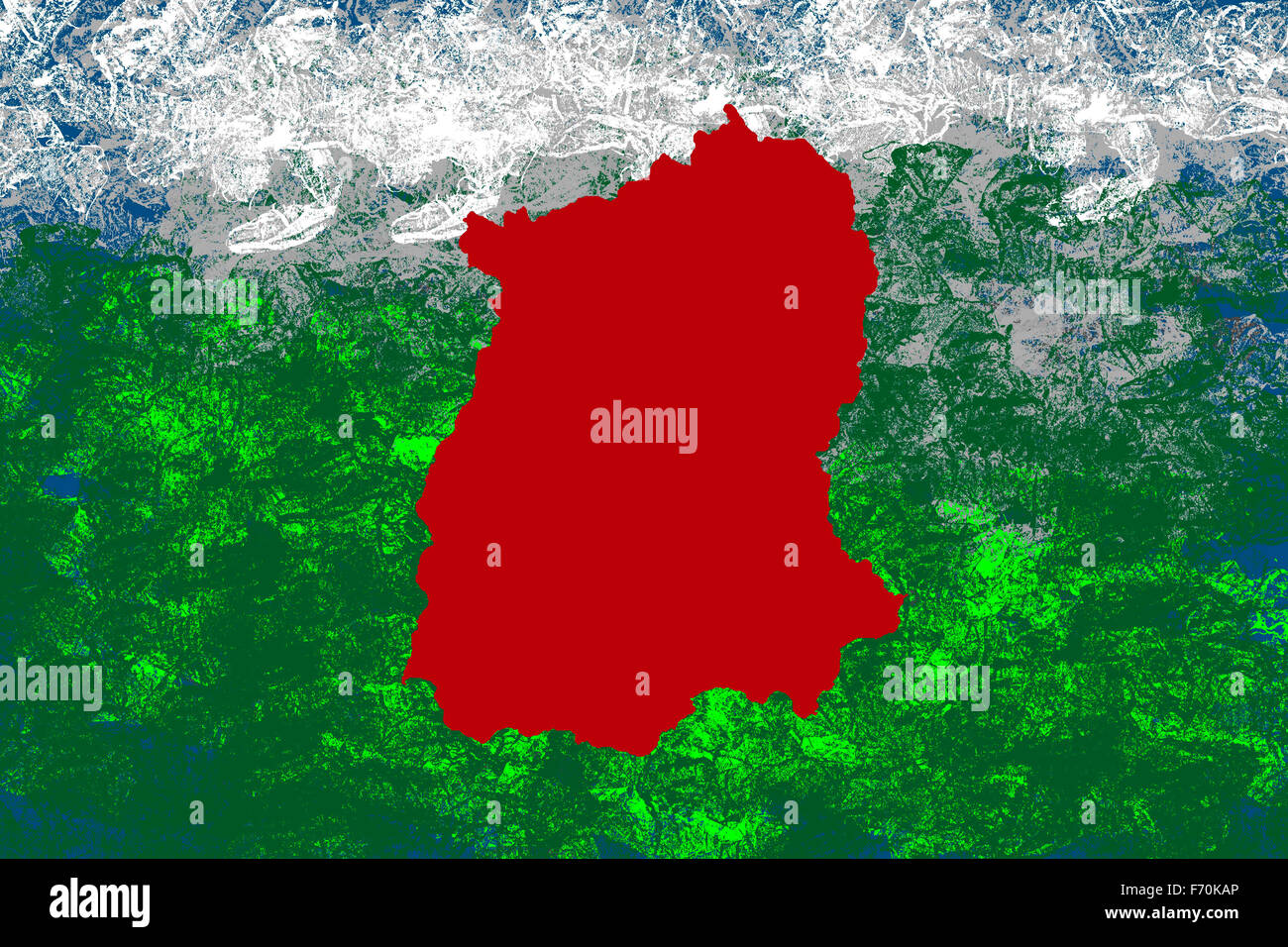 Abbildung, Sikkim Lage Karte, Indien, Asien Stockfoto