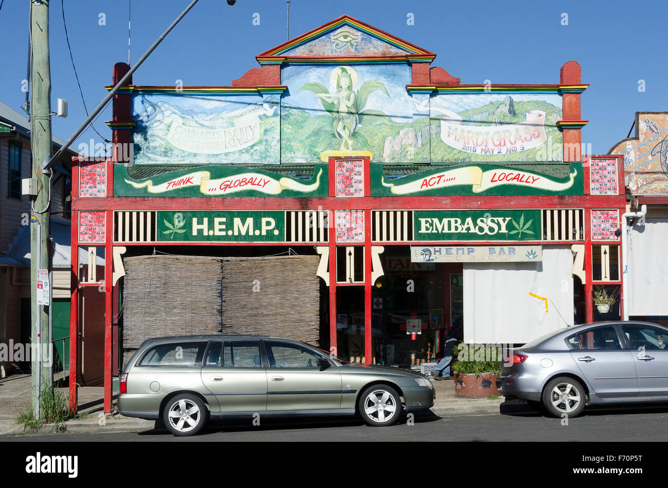 Kaufen Sie in Hauptstraße, Nimbin, nördlichen New South Wales, Australien ein Stockfoto