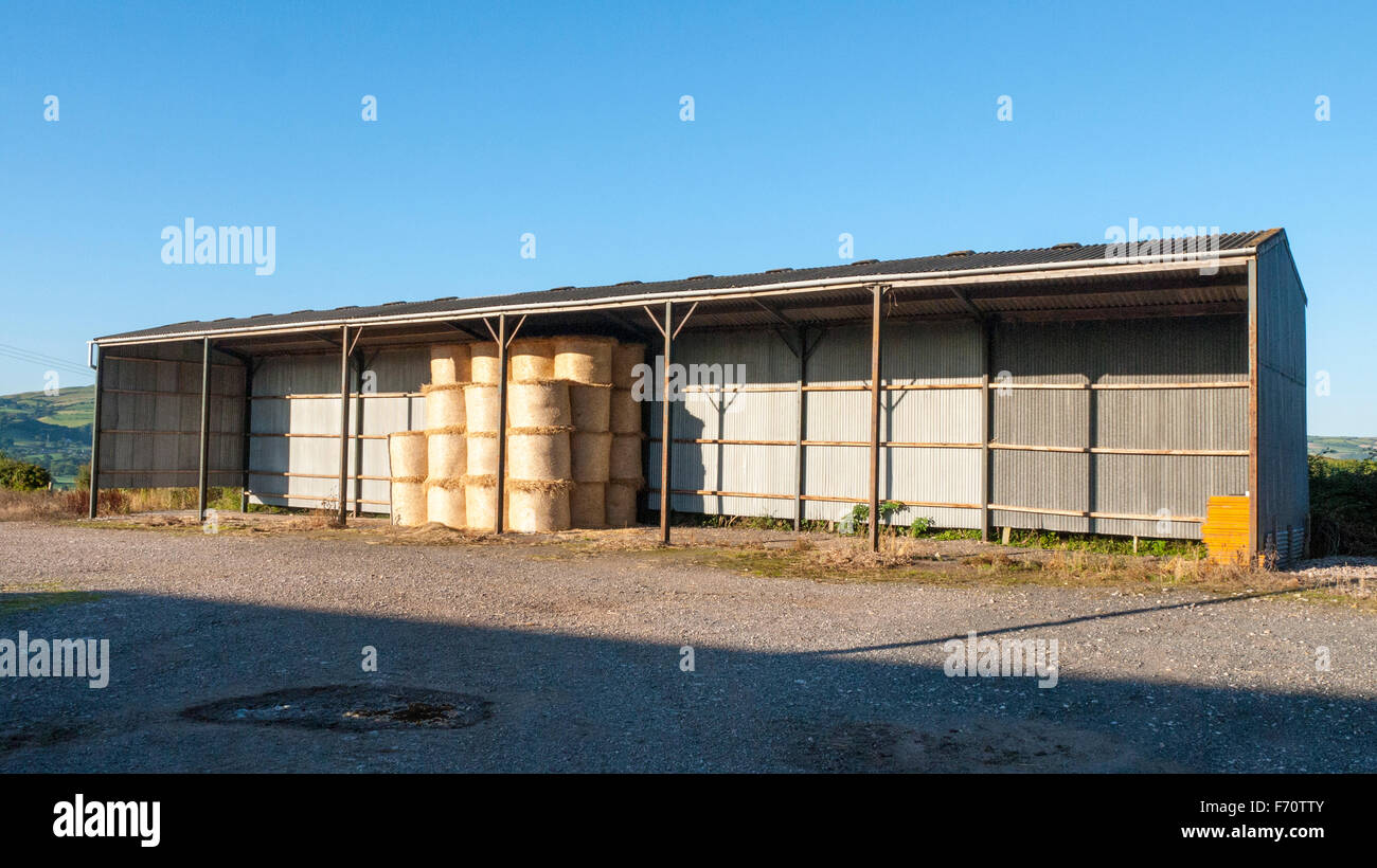Lagerung Heustall UK Stockfoto