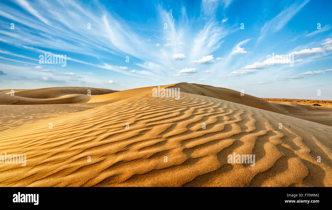 Dünen der Wüste Thar, Rajasthan, Indien Stockfoto