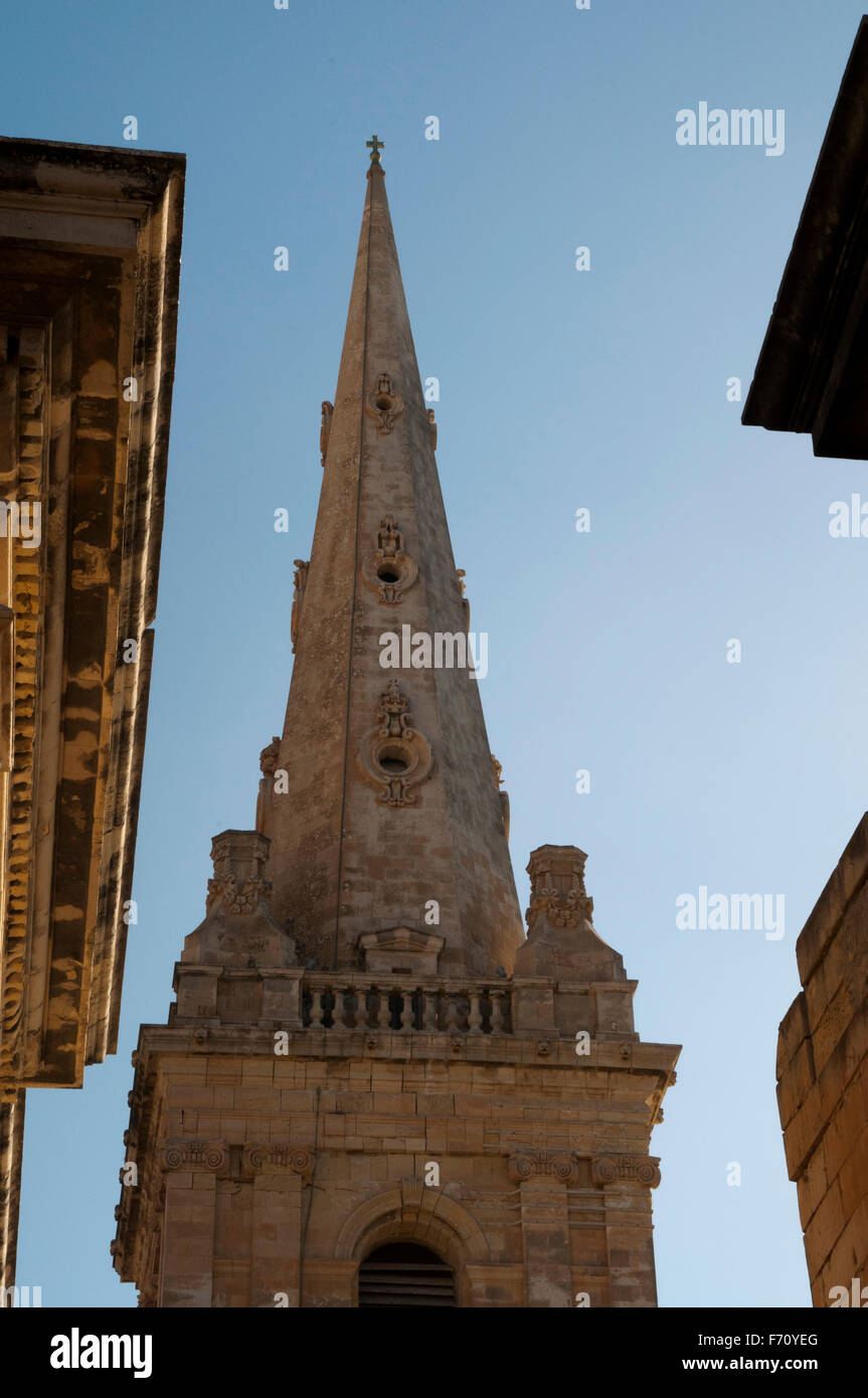 St. Pauls pro-Kathedrale in La Valletta, Hauptstadt von Malta, entstand von 1839 bis 1844. Stockfoto