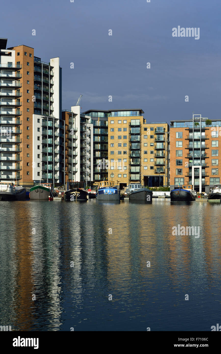 Blackwall Basin, Canary Wharf, London E14, Vereinigtes Königreich Stockfoto