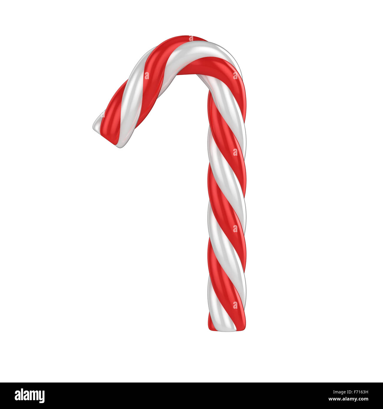 Christmas Candy Cane 3d Schrift - Nummer 1 Stockfoto