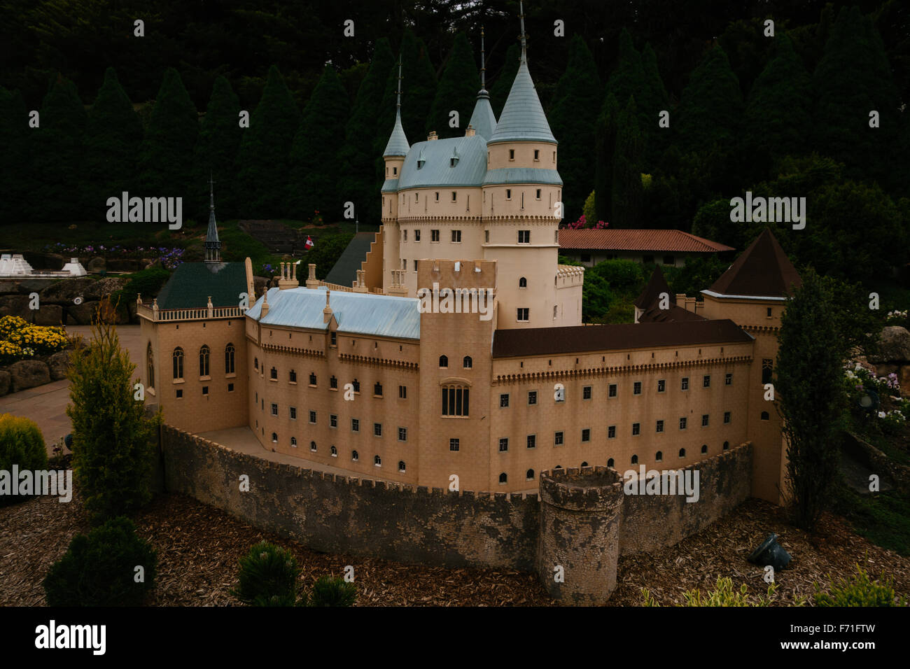 Slowakei Schloss Bojnice Miniatur replizieren Stockfoto