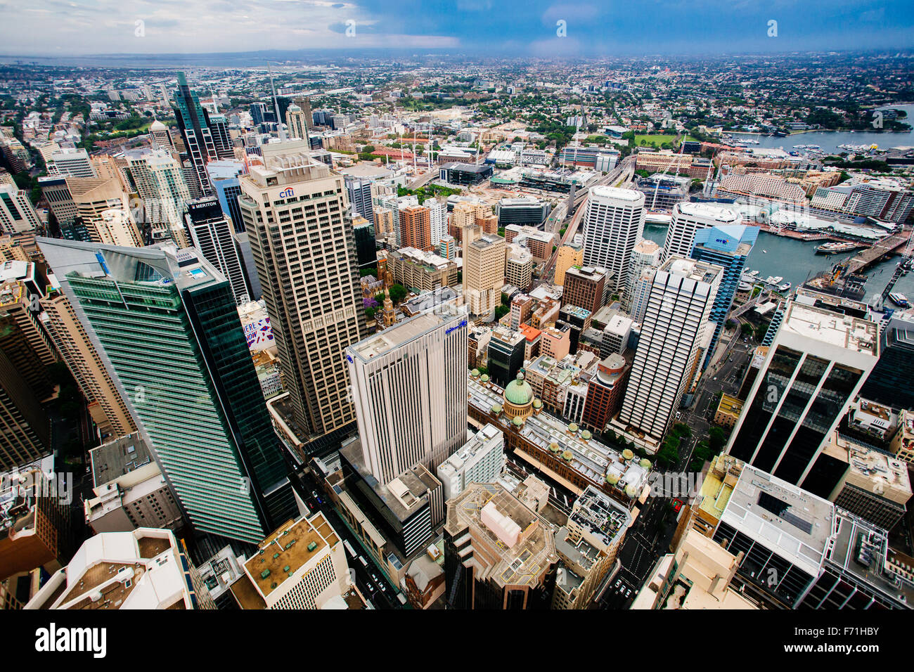 Sydney downtown Geschäftsviertel Antenne Stockfoto