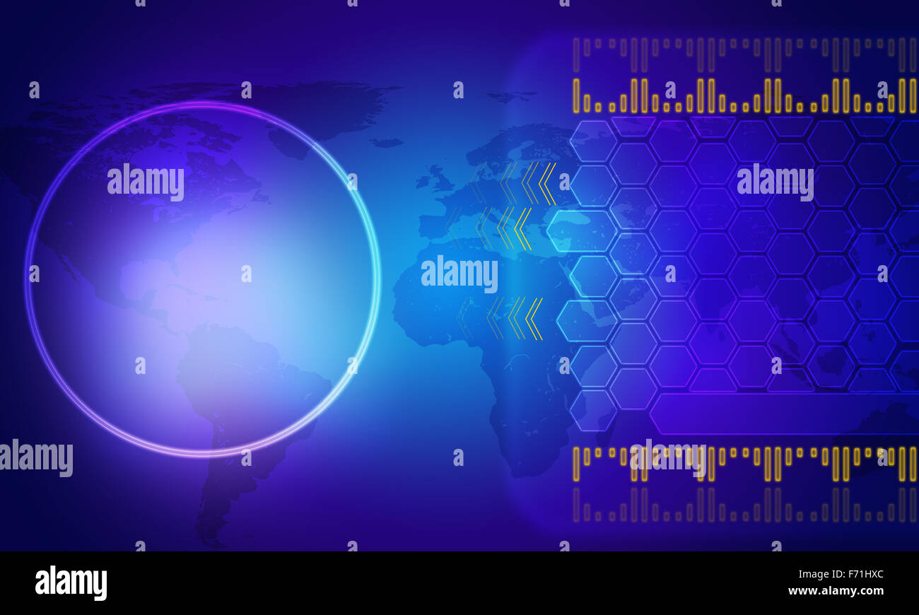 Holographische Bluescreen Stockfoto