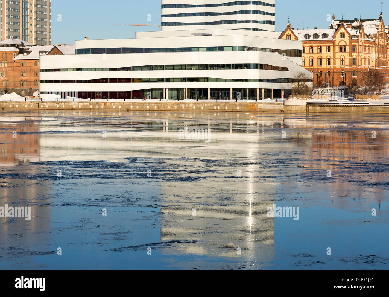 Die Innenstadt von Umeå, Schweden Stockfoto