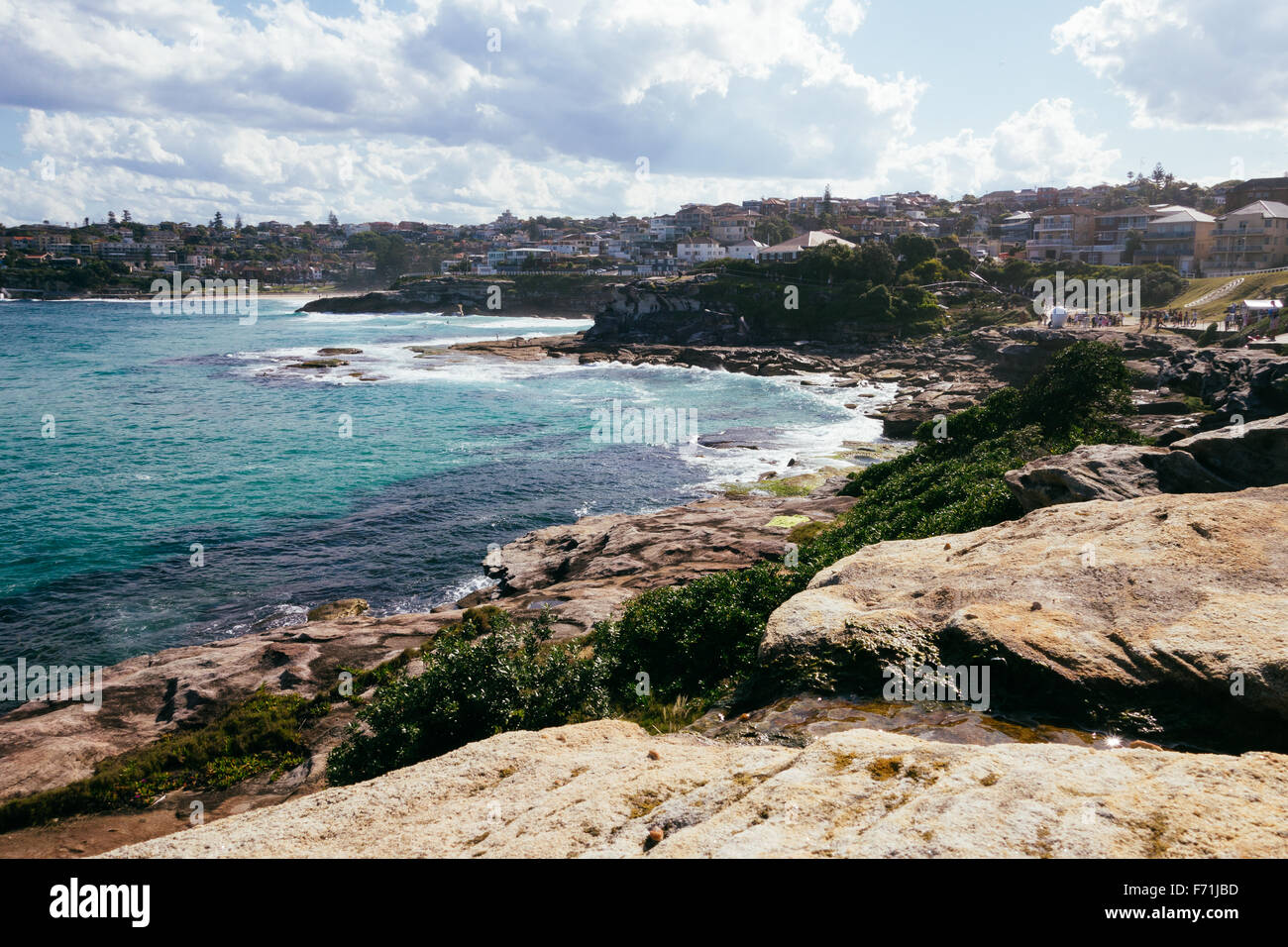 Sydney Strand Felswand Stockfoto