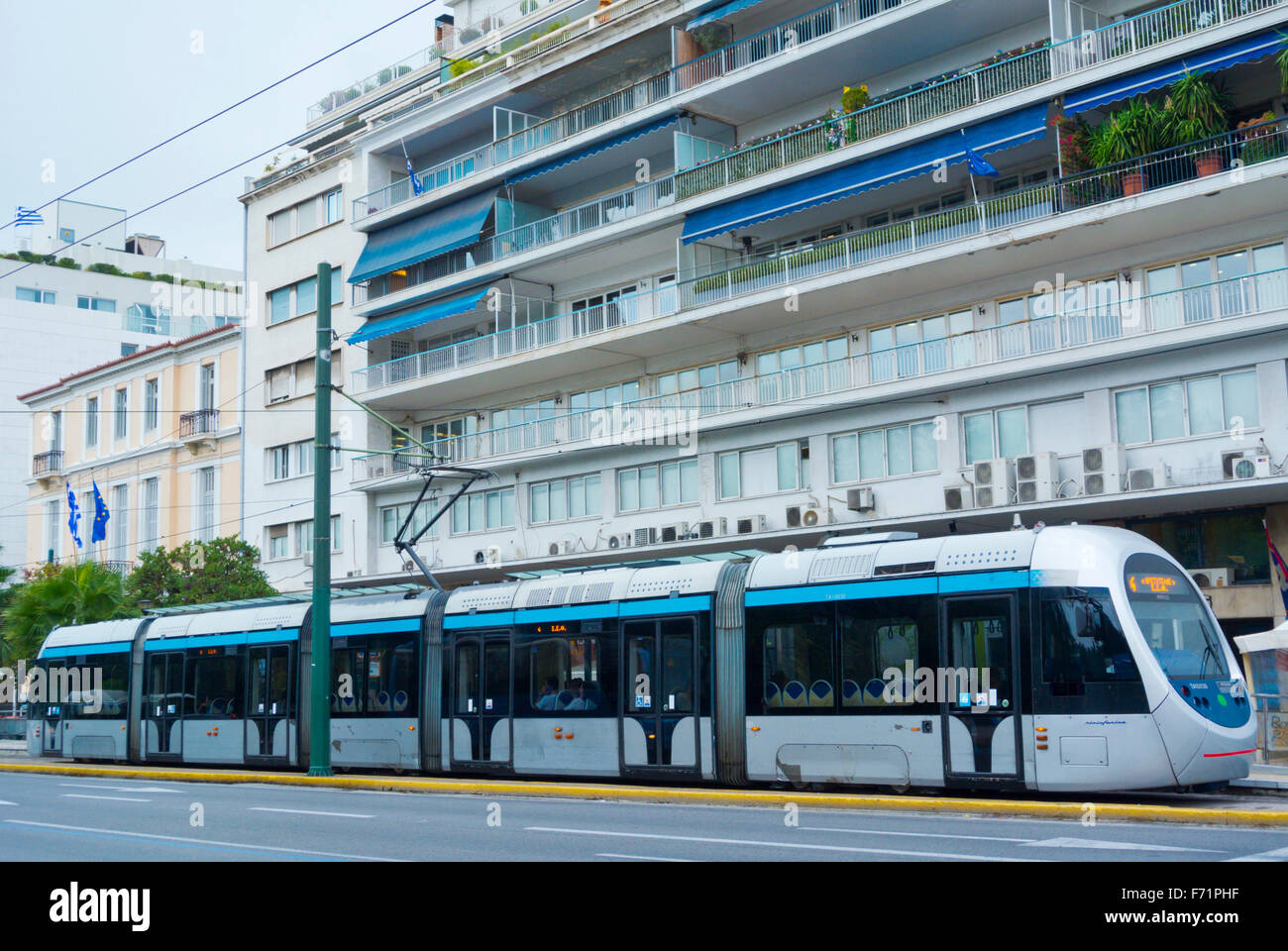 Straßenbahn 4, Syntagma-Platz, Athen, Griechenland Stockfoto