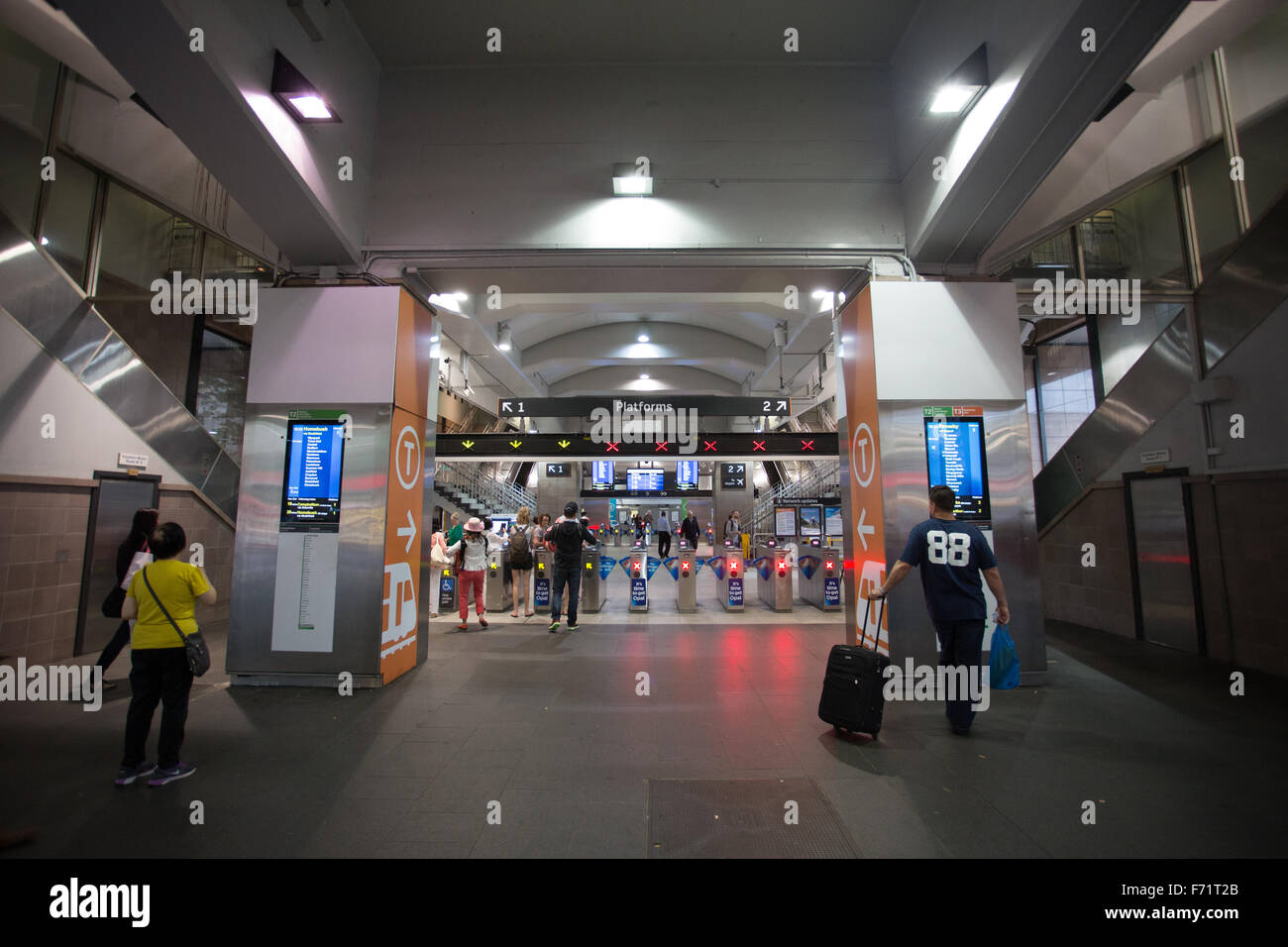 Eingang der Sydney Railway station Stockfoto