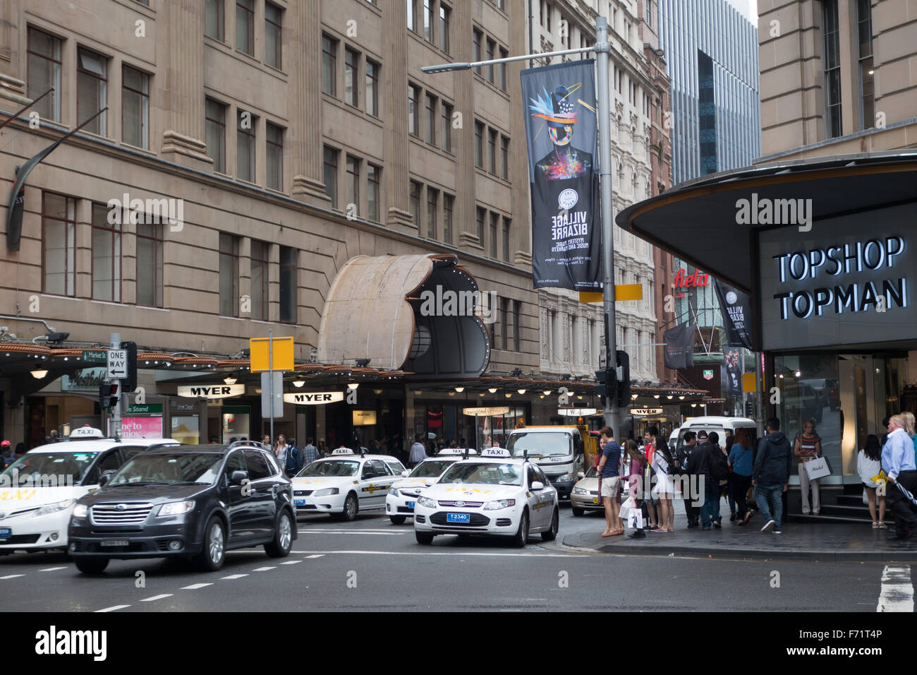 die Innenstadt von Sydney-Straßenverkehr Stockfoto